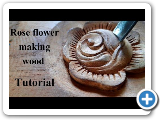 |Wood carving rose flower making wood tutorial|UP wood art|flower carving|